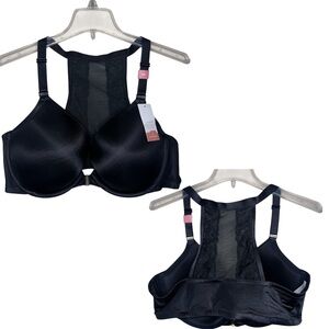 Cacique Boost Plunge Front Closure Bra Black Size 44D NWT